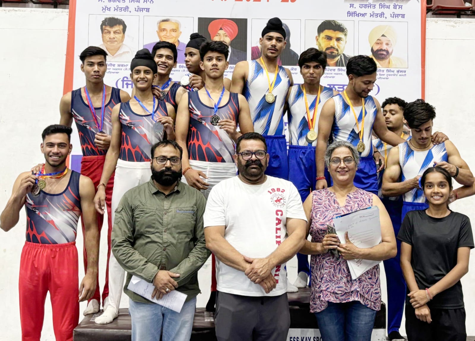 Patiala district won silver medals in boys and girls gymnastics competitions